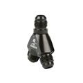 Aero-Motive High Flow Y Fitting- 06 AN to -06 AN Black 15672